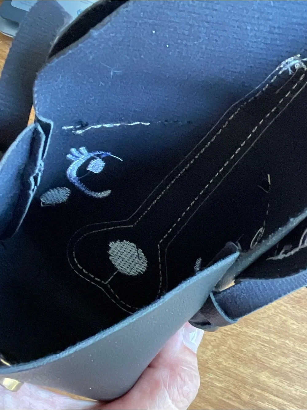 Kids Black Dog Face Crossbody Bag with Pink Bow